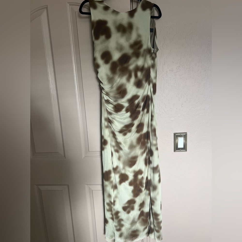 Zara Brown and Cream Maxi Skirt